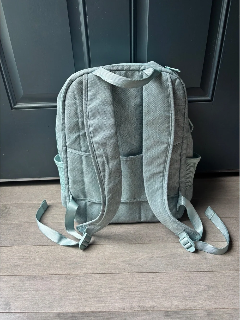 Light green Vera Bradley large backpack travel zip pockets unisex adult school